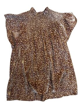 Iridescent Smocked Sleeveless Top